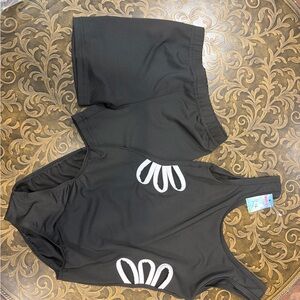 New Cozy gymnastics leotard with shorts